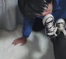 【小奶味】帆布鞋黑丝虐 bf19388