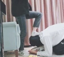 【灵竹】舔超脏贝壳头/棉袜辱/耳光踩踏 bf25783