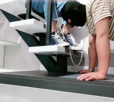 【缘彼大人】跪舔高帮帆布鞋/汗味白船袜/裸足 JS23052302