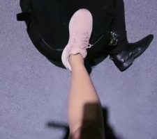 【滔滔】素人S粉鞋黑船袜户外闻舔 bf30343