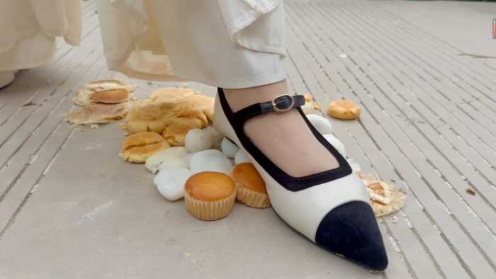 【大美】黑白平底鞋一次踩30个纸杯小蛋糕 YC-250625-2