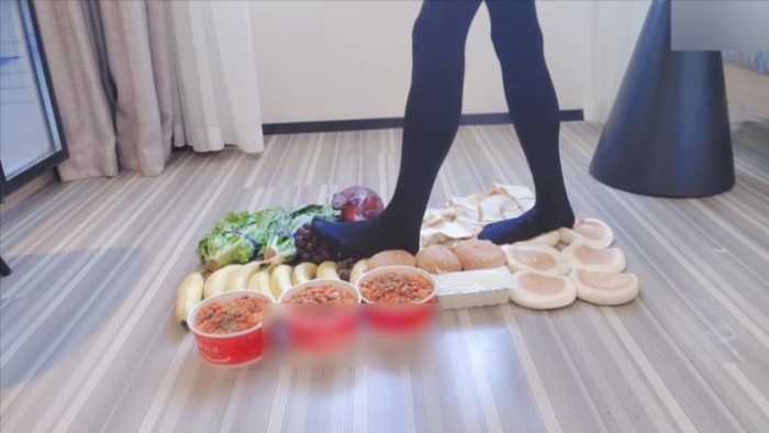 厚黑袜踩十斤食物 JS251214~6
